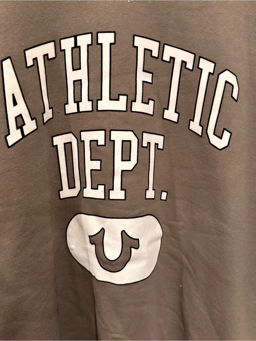 True Religion Crewneck Sweatshirt in Brown with White Logo